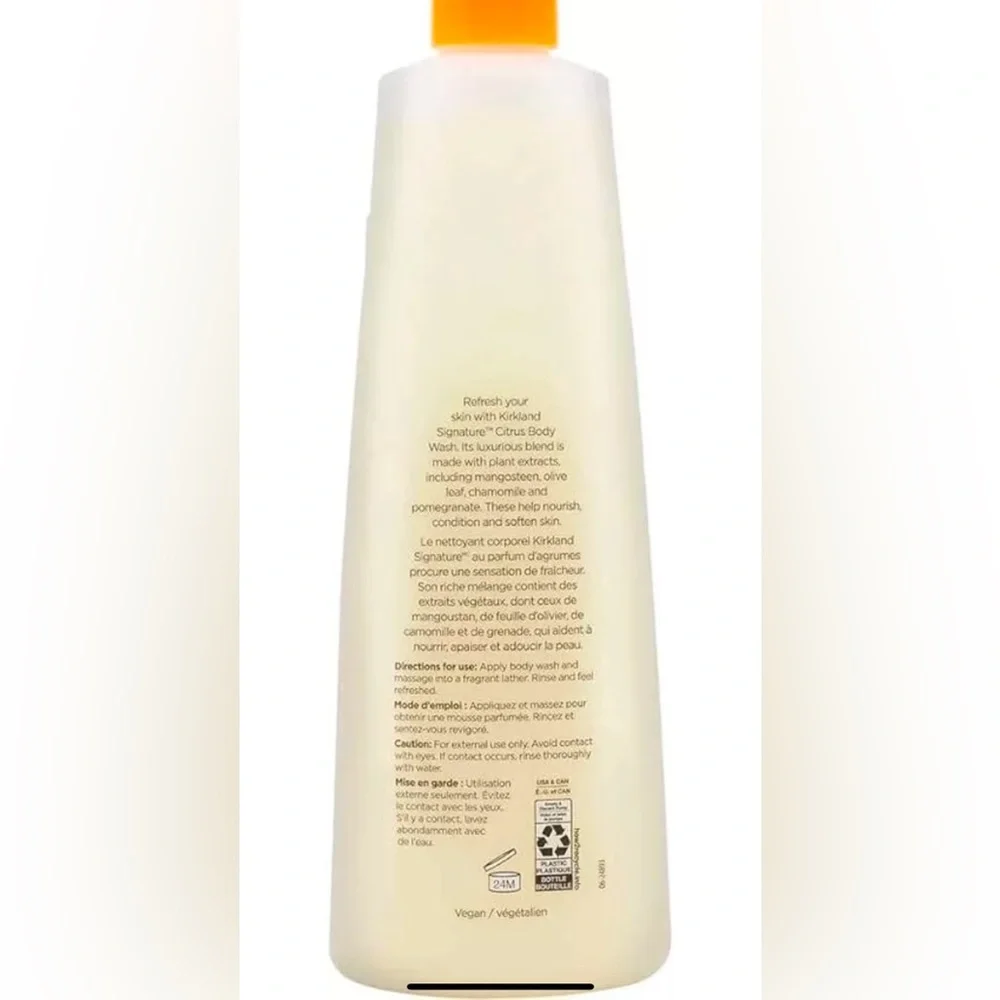 Kirkland Signature Liquid Body Wash Natural Citrus 27 fl oz 2-count New - Picture 7 of 8